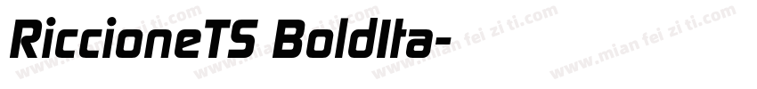 RiccioneTS BoldIta字体转换